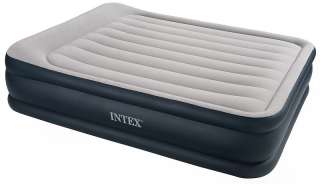 INTEX Queen Pillow Rest Raised Air Mattress Bed w/ Pump 078257677375 