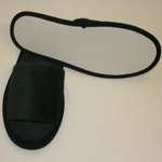 Black Terry Velour Open Toe Slippers  