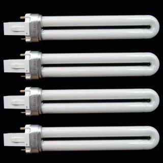 9w Uv Lamp Light Bulb Tube Gel Nail Art Dryer, Set of 4