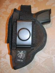 LEFT HAND SUEDE LEATHER BELT CLIP GUN HOLSTER FOR RUGER LCP 380  