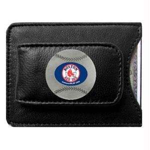 Boston Red Sox MLB Card/Money Clip Holder (Leather)  