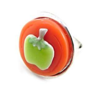    Ring french touch Salade De Fruits orange green. Jewelry