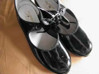 Illinois Theatrical Girls Black TAP Dance SHOES Size 1 M  