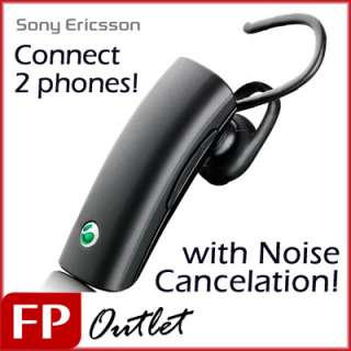   Noise Cancelation Bluetooth Headset Conn 2 Phones Pair Black  