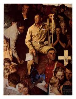Norman Rockwell WWII WW2 Print LONG SHADOW OF LINCOLN  