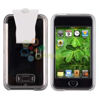 Clear Crystal Hard Case+Wall Charger For iPod Touch 1G  