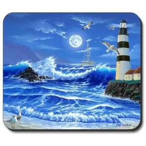  Decorative Mouse Pad Lighthouse at Night Lighthouse 