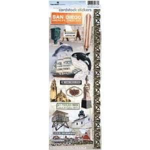  Paper House Travel Cardstock Stickers, San Diego: Arts 