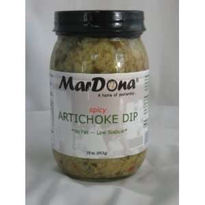 MarDona 16oz Spicy Artichoke Dip  Grocery & Gourmet Food