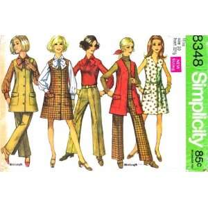  Simplicity 8348 Vintage Sewing Pattern Dress Jumper Blouse 
