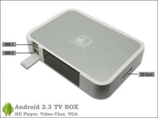   Internet TV Box Android 2.3 Video Chat WIFI HDMI Android TV BOX  