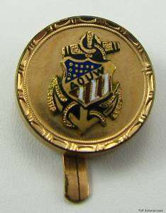 AOUW Ancient Order of United Workers UNION CUFF BUTTON  