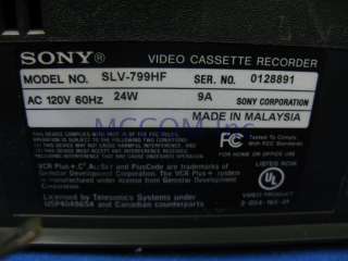 Sony SLV 798HF VCR & Sony SLV 799HF VCR  