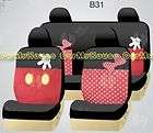 New Mickey & Minnie Mouse Car Seat Covers Black