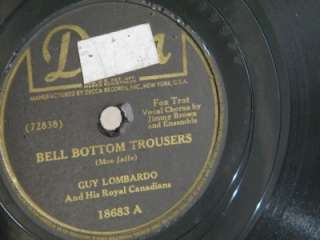 Vintage Bell Bottom Trousers Oh Brother Guy Lombardo 78 Vinyl Record 