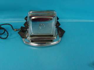 Vintage Art Deco Bersted Bread Toaster Kitchen Aid Model 68 Chrome 