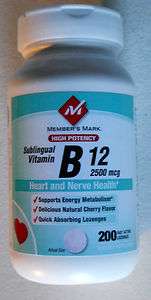   Mark, high potency, sublingual vitamin, B 12, 2500 mcg, 200 ct  