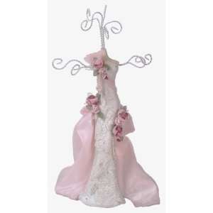  Dressed up Mannequin Jewelry Stand   Pink Rose Gown