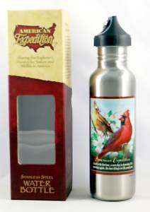 27 oz Northern Cardinal Water Bottle Stainless Steel  