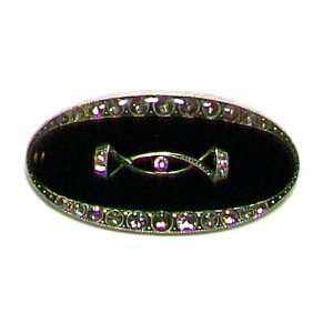 Catherine Popesco Sterling Silver Plated Antique Style Brooch Pin with 