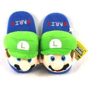  Super Mario Bros (LUIGI) Kids Size Plush Slipper/Nintendo 