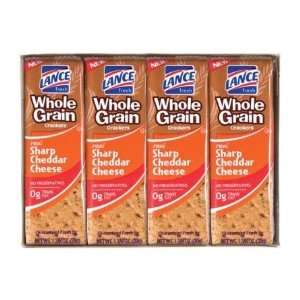Lance Whole Grain Sharp Cheddar Cheese Crackers   One Box of 8 