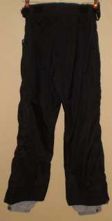 BURTON ACCESS Black Snowboard Pants Womens Size XS Side Zippers  