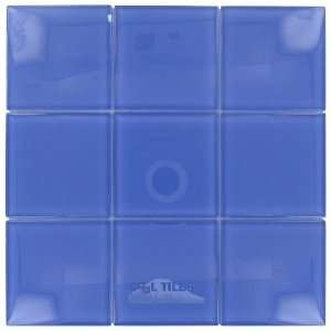   mosaics   4 x 4 crystallized glass tile in blue