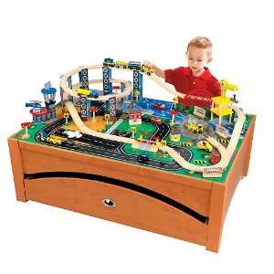    Honey Metropolis Train Table & City Train Set: Toys & Games