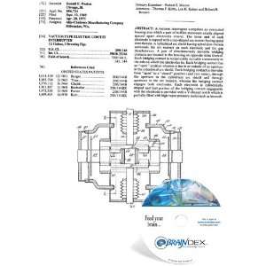  NEW Patent CD for VACUUM TYPE ELECTRIC CIRCUIT INTERRUPTER 