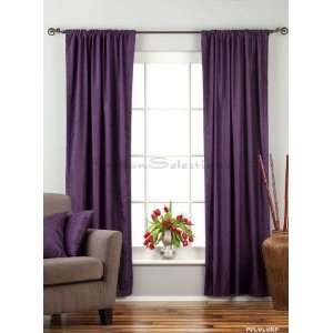  Purple Rod Pocket Velvet Curtain / Drape / Panel   84 