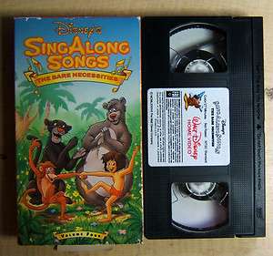 Disney Sing Along Songs THE BARE NECESSITIES VHS volume 4 Jungle Book 