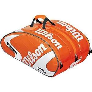  Wilson K Pro Tour Orange Super 6 Pack Tennis Bag Sports 